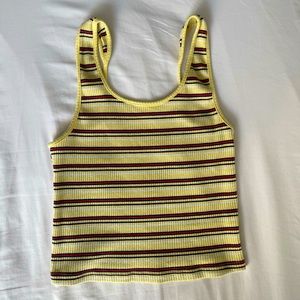 yellow striped tank top